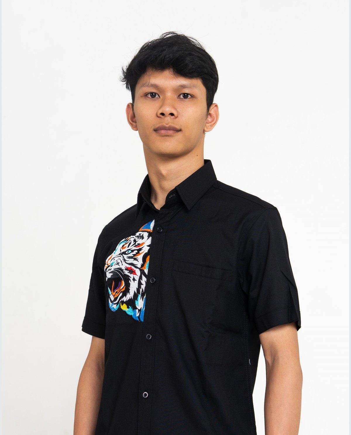 Kemeja Formal Motif Harimau