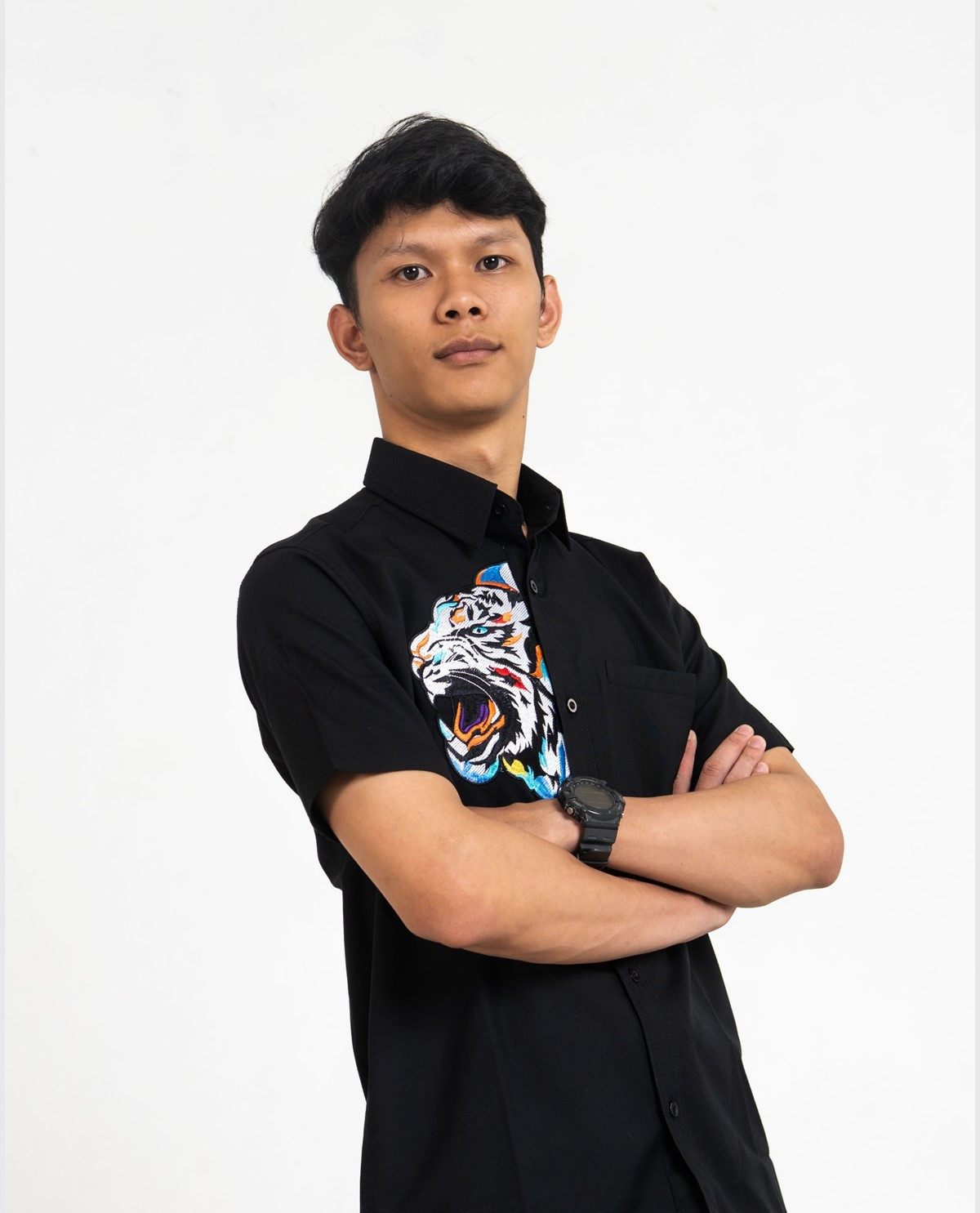 Kemeja Formal Motif Harimau