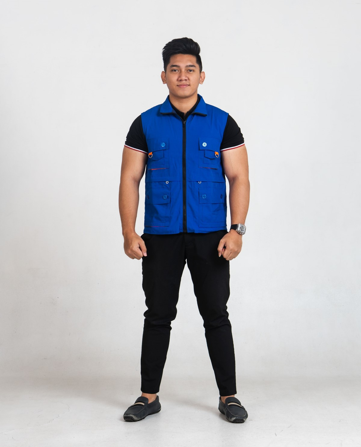 Rompi Biru Casual Modern