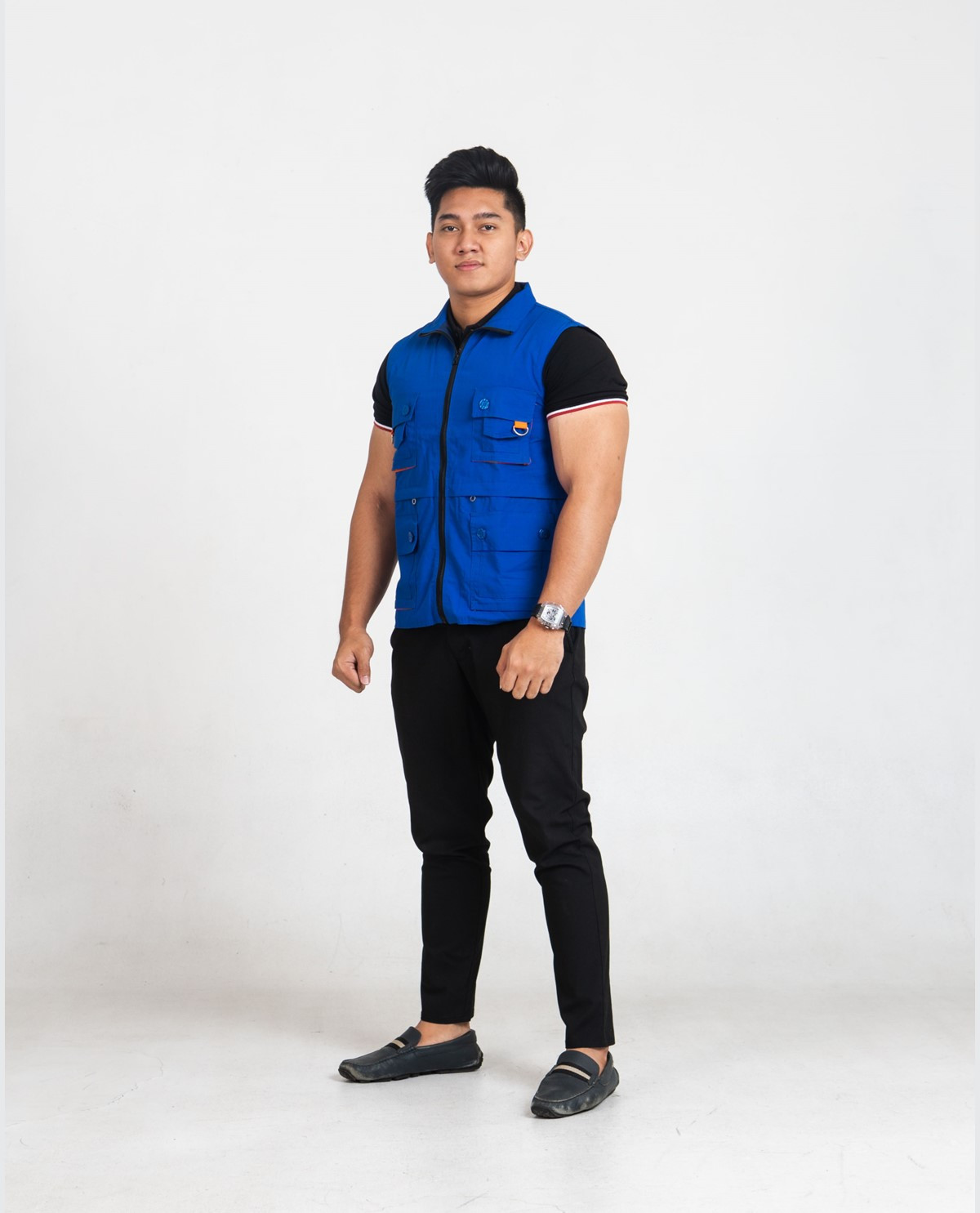 Rompi Biru Casual Modern