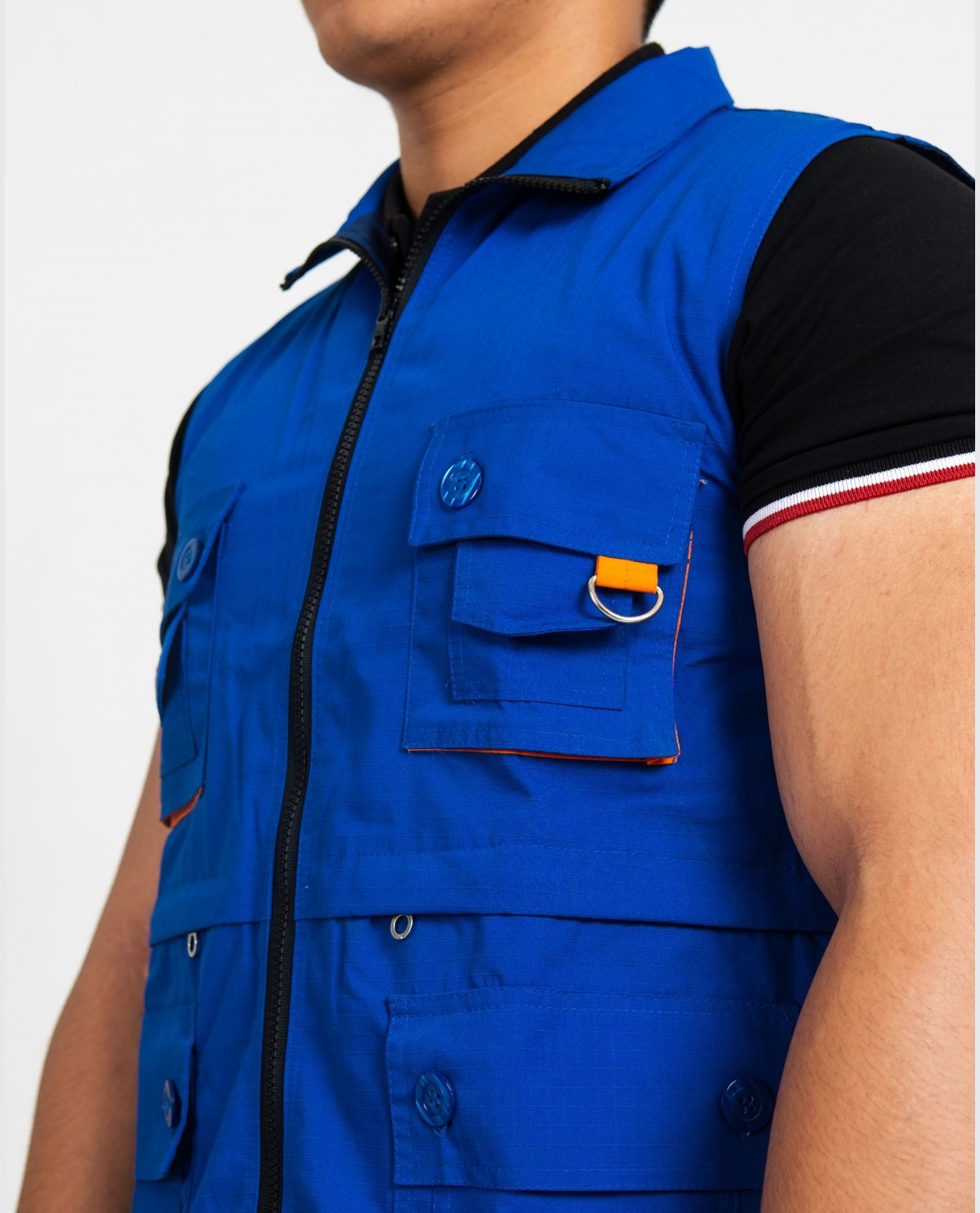 Rompi Biru Casual Modern