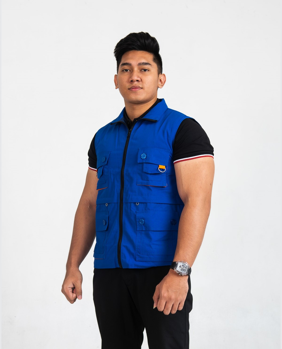 Rompi Biru Casual Modern