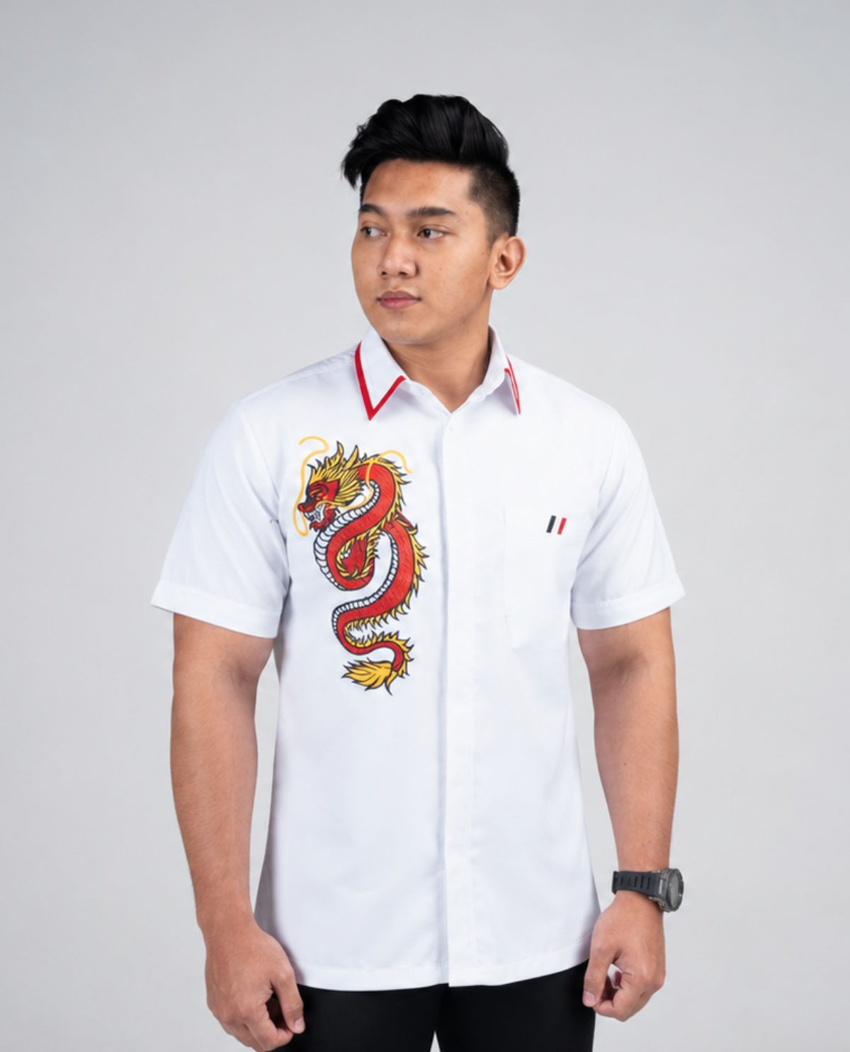 Kemeja Casul Motif Naga